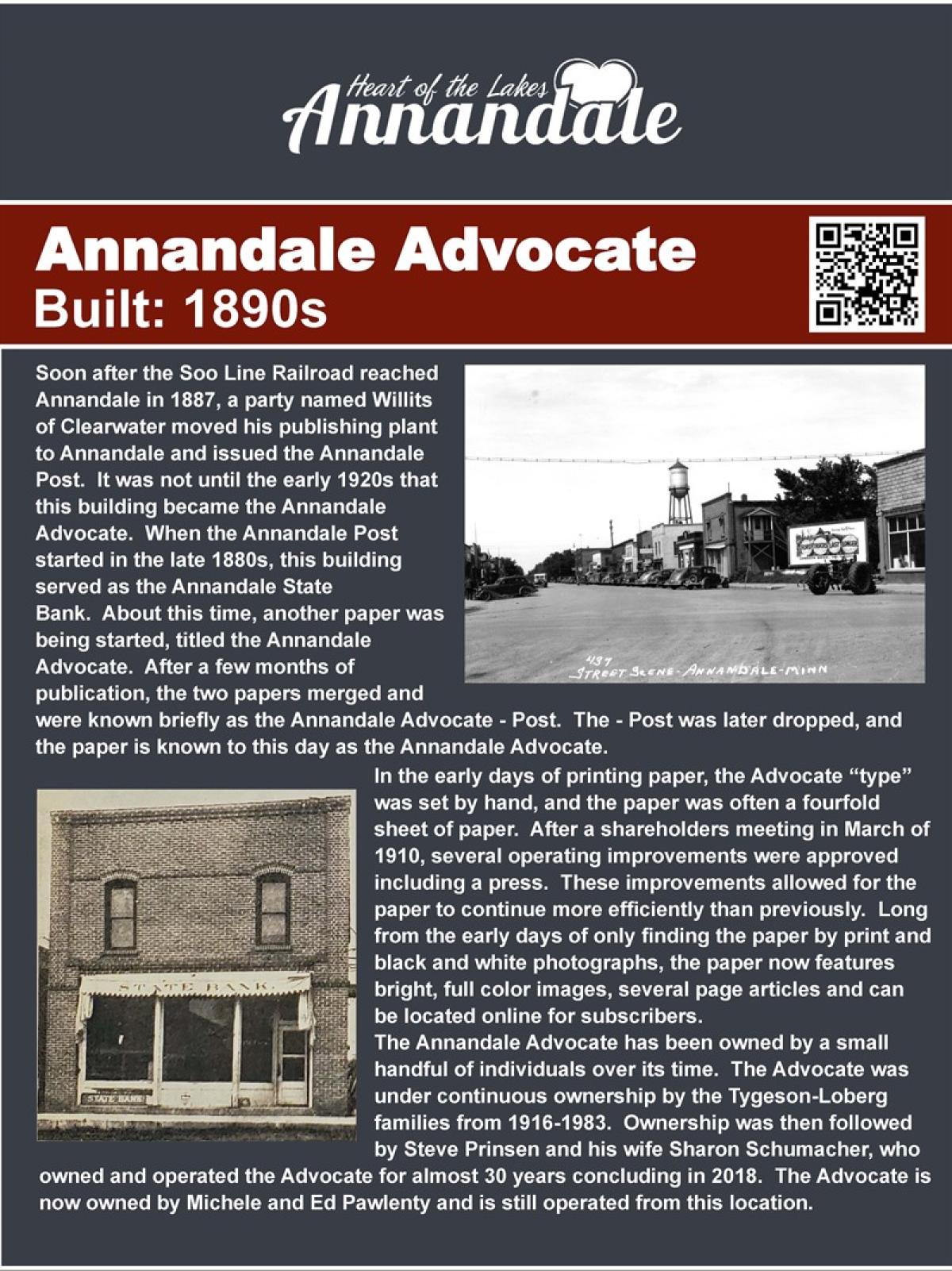 Annandale Advocate walking tour information