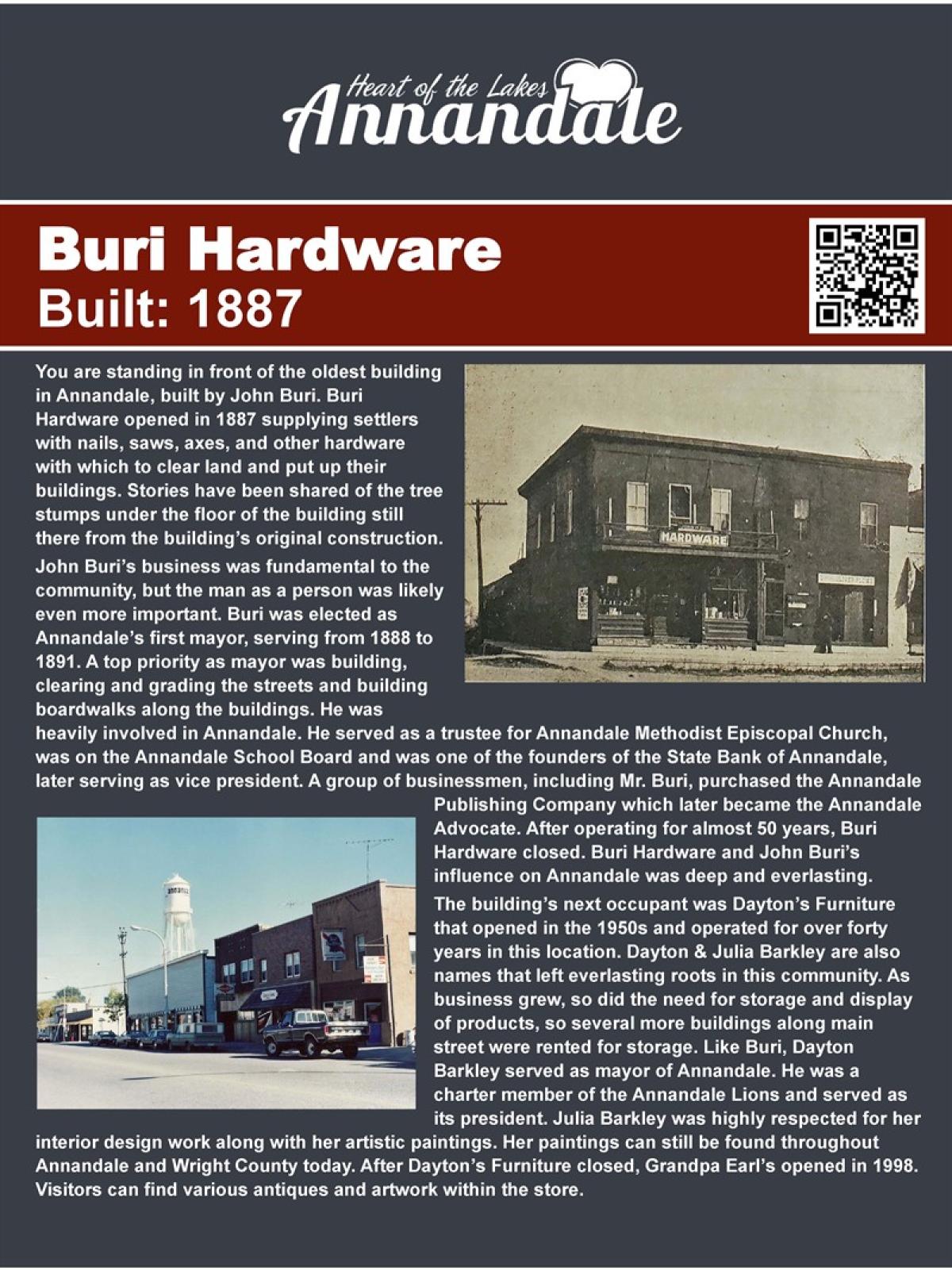 Buri Hardware  walking tour information