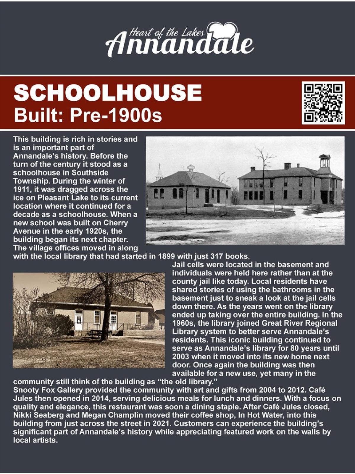 Schoolhouse walking tour information